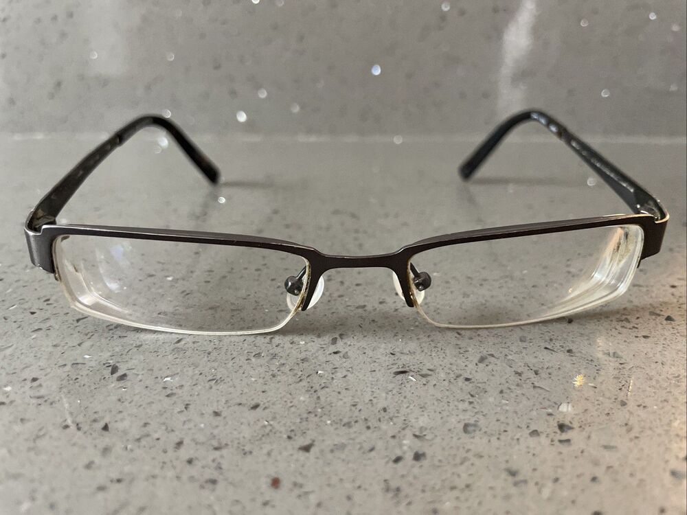 Caravelle By Bulova Ghent Eyeglasses Frames ONLY Dark Gunmetal Brown 50-19-140